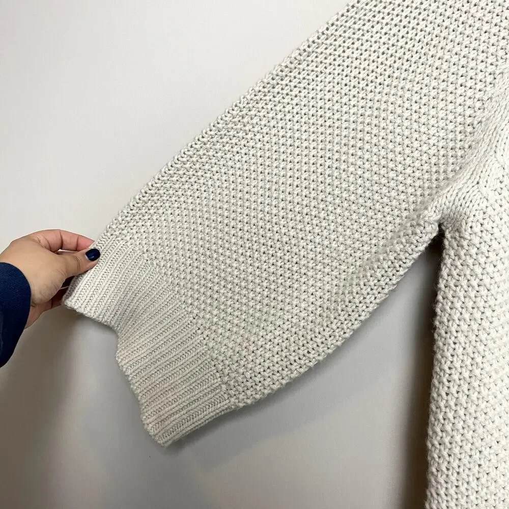 Cliche Wool Blend Knit Cowl Neck Long Lined Cozy Pullover‎ Sweater Stretch Sz M